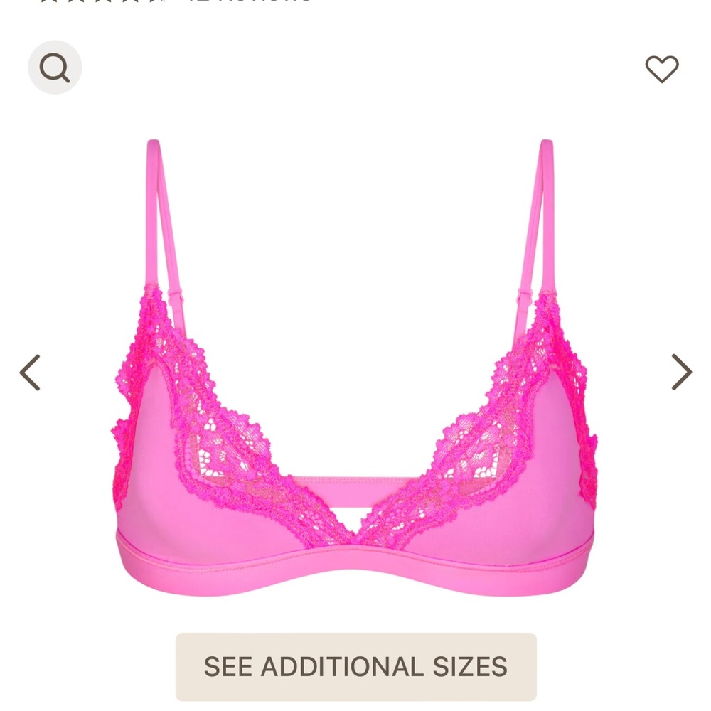 NWT Skims fits everybody lace triangle bralette